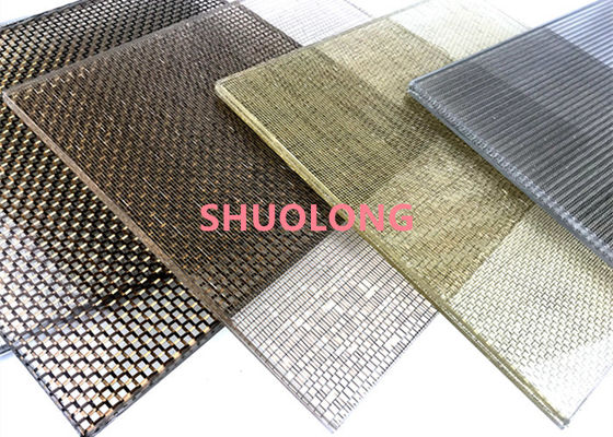 El vidrio negro del color laminó el alambre Mesh Flexible For Partition