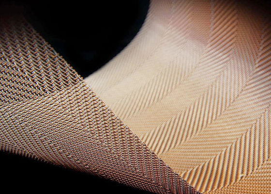 El vidrio de cobre fino arquitectónico laminó el alambre Mesh For Tempered Glass