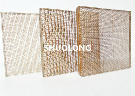 Mesh For Laminated Glass arquitectónico decorativo de bronce fino