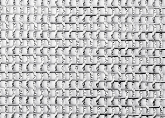 Metal flexible arquitectónico Mesh Fabric SS304 de la armadura llana para las cubiertas de columna