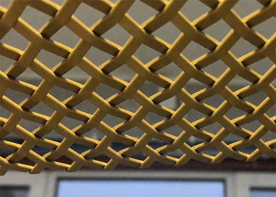 Anchura arquitectónica de Mesh Stainless Steel los 0.5m-2.0m del metal del color oro