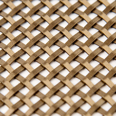 Alambre tejido decorativo de cobre amarillo de aluminio Mesh Durable Anodizing