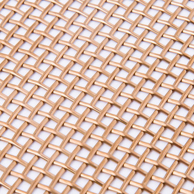 Cobre decorativo de aluminio Mesh Durable In Space Dividers de la armadura llana