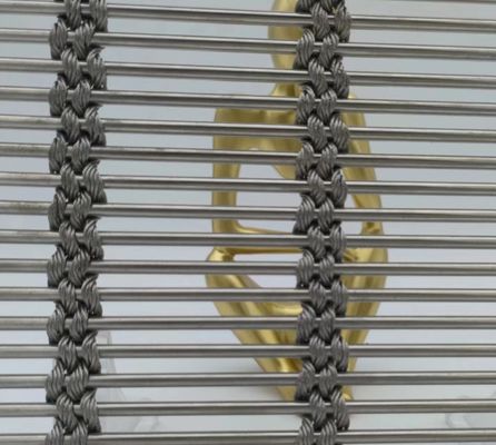 Solución de divisores de habitación Tejido de malla metálica flexible PVD para cubrir la pared