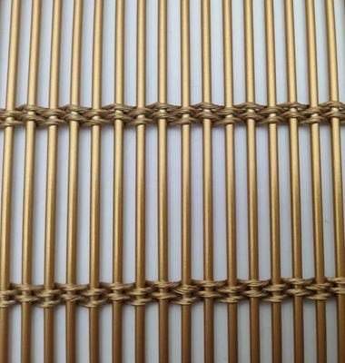 Revestimiento en polvo de tejido de malla metálica flexible de alambre tejido decorativo para cortinas