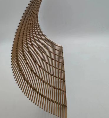 Revestimiento en polvo de tejido de malla metálica flexible de alambre tejido decorativo para cortinas