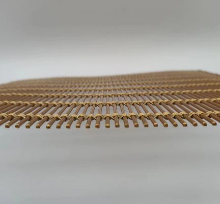 Revestimiento en polvo de tejido de malla metálica flexible de alambre tejido decorativo para cortinas