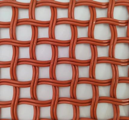 Naranja 5 mm Arquitectónica de acero inoxidable de malla de alambre ancho 0,6m-2,4m