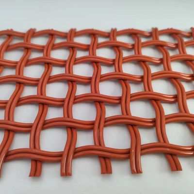 Naranja 5 mm Arquitectónica de acero inoxidable de malla de alambre ancho 0,6m-2,4m
