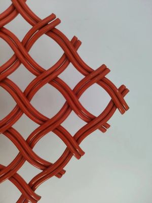Naranja 5 mm Arquitectónica de acero inoxidable de malla de alambre ancho 0,6m-2,4m