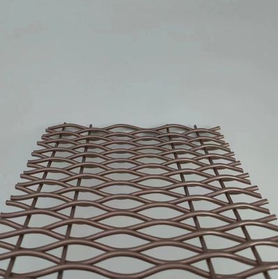 Acero rosa oro tejido arquitectónico malla de alambre tejido con pintura para barandillas