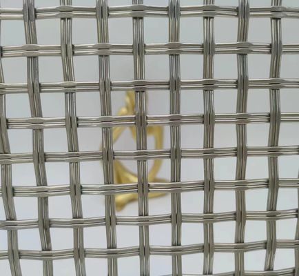 Plata 1,2 mm Arquitectónico de malla de alambre tejido Solución de cercas de seguridad superior