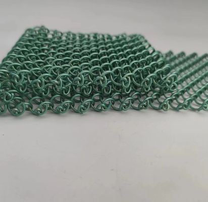 Red de alambre de aluminio verde de tejido arquitectónico para soluciones decorativas versátiles