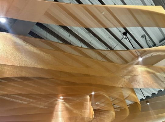 Alta flexibilidad de malla de alambre tejido decorativo para techos arquitectónicos
