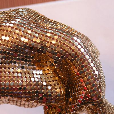 Revestimiento decorativo Sequins de aluminio de metal Ropa de malla de metal resistente al aceite