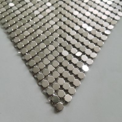Cortinas de plata de malla metálica de tela de malla metálica para diseño de interiores