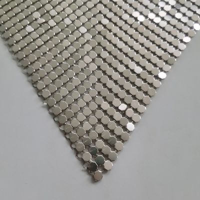 Cortinas de plata de malla metálica de tela de malla metálica para diseño de interiores