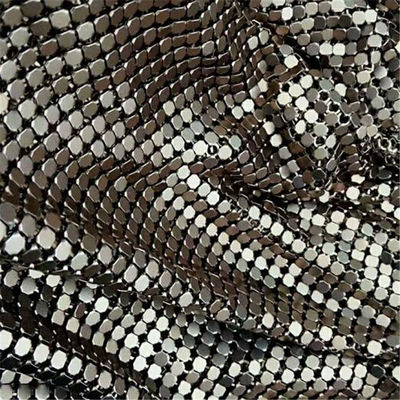 Tejido de brillo metálico de 2-8 mm resistente al aceite de acero inoxidable