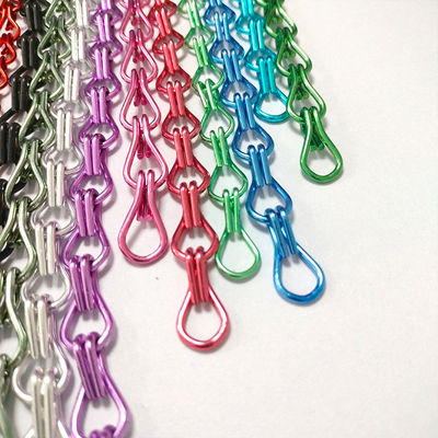 Cadenas de gancho de aluminio Decoración para el hogar Control de plagas Partición de hotel personalizada Fabricantes de cortinas de cuentas de gancho de aluminio al por mayor