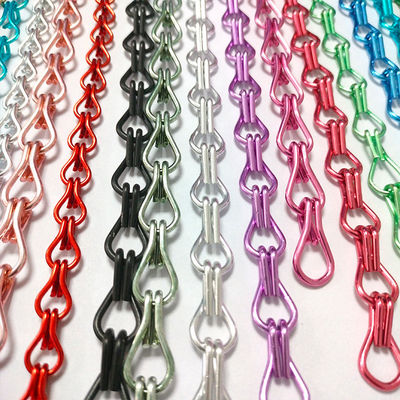 Cadenas de gancho de aluminio Decoración para el hogar Control de plagas Partición de hotel personalizada Fabricantes de cortinas de cuentas de gancho de aluminio al por mayor
