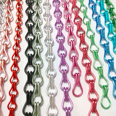 Cadenas de gancho de aluminio Decoración para el hogar Control de plagas Partición de hotel personalizada Fabricantes de cortinas de cuentas de gancho de aluminio al por mayor