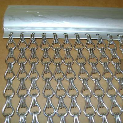 Cortinas de pantalla de puerta de metal Cadenas de cortinas para puertas de malla Cortinas de pantalla de fly