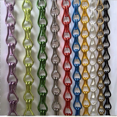 Cortinas de pantalla de puerta de metal Cadenas de cortinas para puertas de malla Cortinas de pantalla de fly