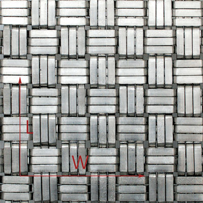 Panel de malla arquitectónica de tejido plano Diámetro de alambre 0,8 mm 2,0 mm