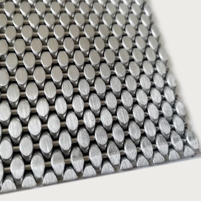 malla arquitectónica de acero inoxidable de tejido plano para decoración de oro 0,5 m 2,0 m de ancho