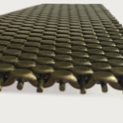 malla arquitectónica de acero inoxidable de tejido plano para decoración de oro 0,5 m 2,0 m de ancho