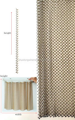 Diseño de malla de bobinas metálicas para decoración interior y diseño de habitaciones
