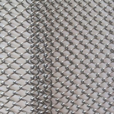 Decoración de interiores 80% de área abierta cortina de bobina de metal con longitud personalizada y 9 mm de alambre de paso Certificación ISO9001
