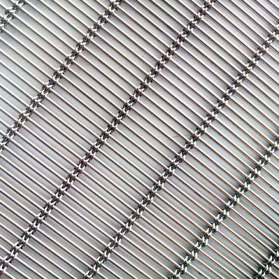 Acero inoxidable arquitectónico de malla de alambre tejido superficie pulida Certificado ISO9001