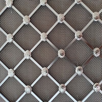 Rejilla de malla de alambre tejido de acero inoxidable para decoración de gabinetes