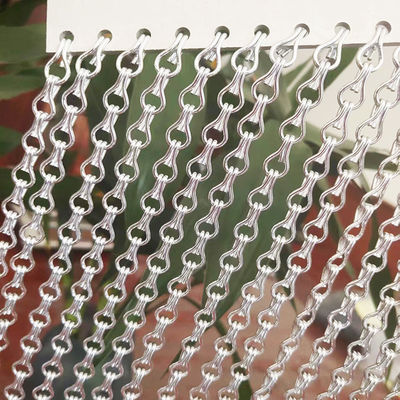 Cortina de pantalla de mosca de aluminio de cadena personalizada duradera con ventilación