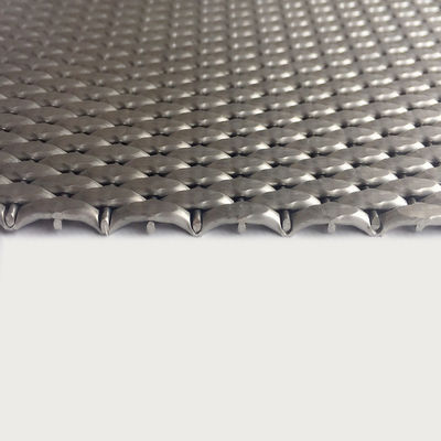 Rejillas decorativas de malla de alambre de acero inoxidable metálico de plata de 2-6 mm para puertas de gabinetes modernas