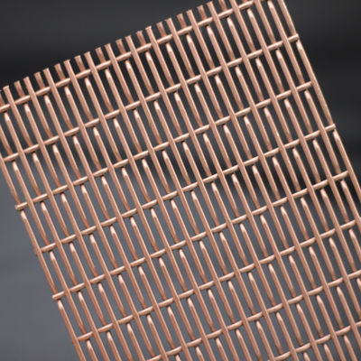 Rejillas de malla de alambre decorativo de 3 mm de espesor con forma de agujero cuadrado