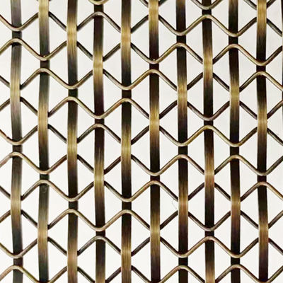 Rejillas de alambre metálico decorativo de flexión con malla tejida estrechamente