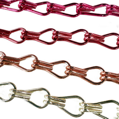 Aluminio 20mm Cadenas de metal Cortina de alambre de malla decorativa flexible para divisorio de habitaciones