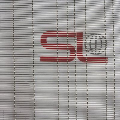 Acero inoxidable malla vidrio laminado espacios modernos divisorios decorativos paredes acentos de techo ISO corte a medida