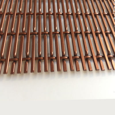 Color de cobre rojo de aluminio de malla de alambre de diámetro 1,5 mm / 2 mm paneles de pared para el interior de la sala de partición