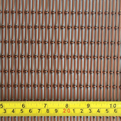 Color de cobre rojo de aluminio de malla de alambre de diámetro 1,5 mm / 2 mm paneles de pared para el interior de la sala de partición