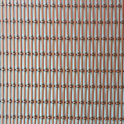 Color de cobre rojo de aluminio de malla de alambre de diámetro 1,5 mm / 2 mm paneles de pared para el interior de la sala de partición