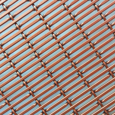 Color de cobre rojo de aluminio de malla de alambre de diámetro 1,5 mm / 2 mm paneles de pared para el interior de la sala de partición