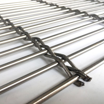 Cortina de malla metálica de acero inoxidable para la fachada de edificios sombreado ventilación ahorro de energía