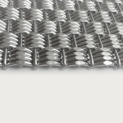 Tejido de malla de acero inoxidable de metal de diseño personalizado para revestimiento de fachadas a gran escala en edificios comerciales urbanos
