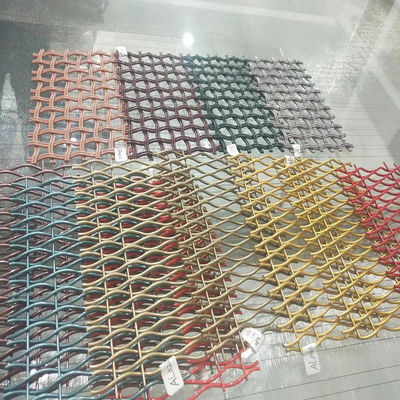Rejillas decorativas de malla de alambre de aluminio de 18 mm para puertas de gabinete