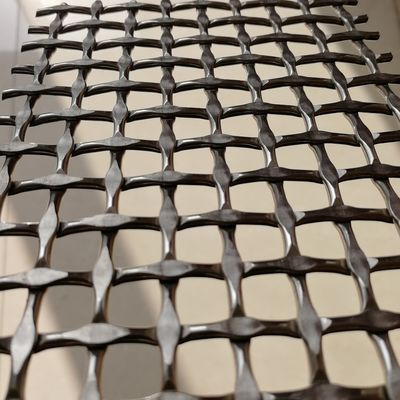 ISO9001 Certificado Diamante de malla tejida 42,2% Área de apertura para el uso industrial pesado