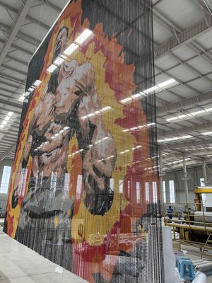 Cortina de cadena de aluminio decorativa creativa para instalación de muebles y arte, diseño de malla metálica personalizable ignífuga