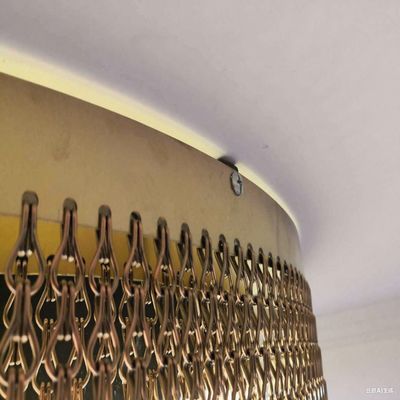 Cortina de aluminio de enlace de cadena con tamaño personalizado y rieles duraderos y otros accesorios